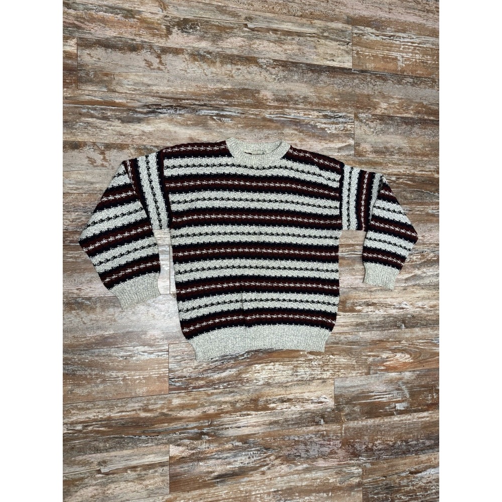Vintage 90's Fieldmaster Colorful Striped Pullover Sweater Size Large Knit